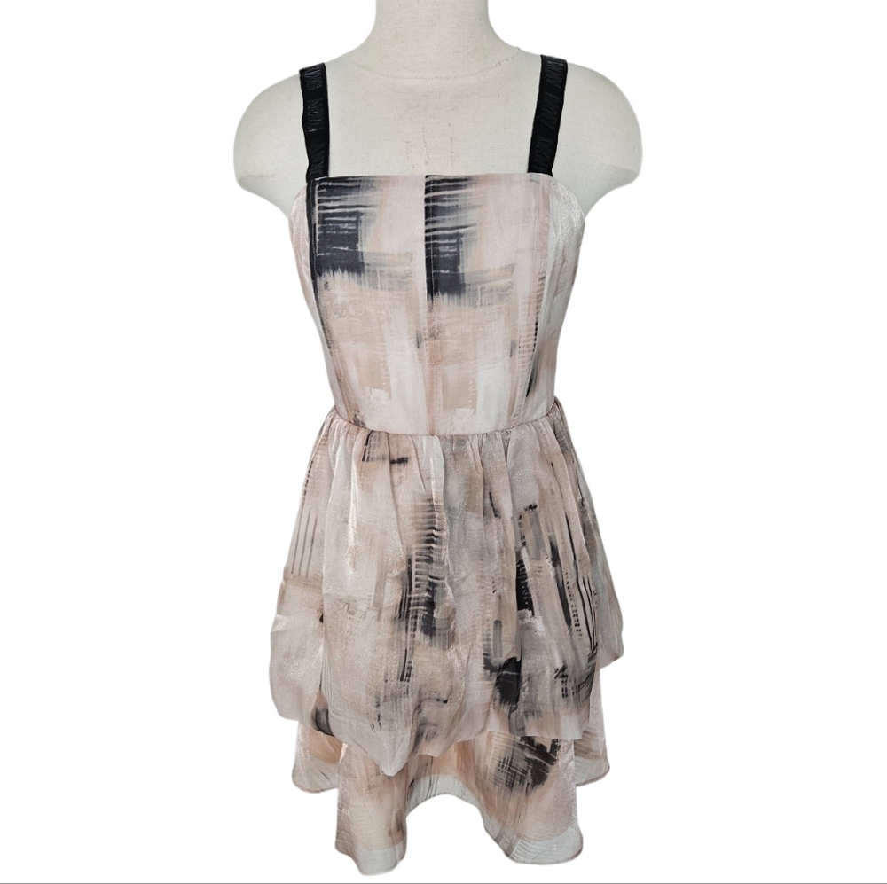 NWT DKNY Abstract Layered Mini Dress - Organza Gorset - Picture 6 of 13